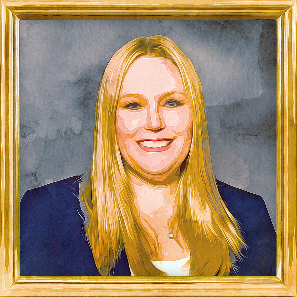 Meghan Daily headshot painted