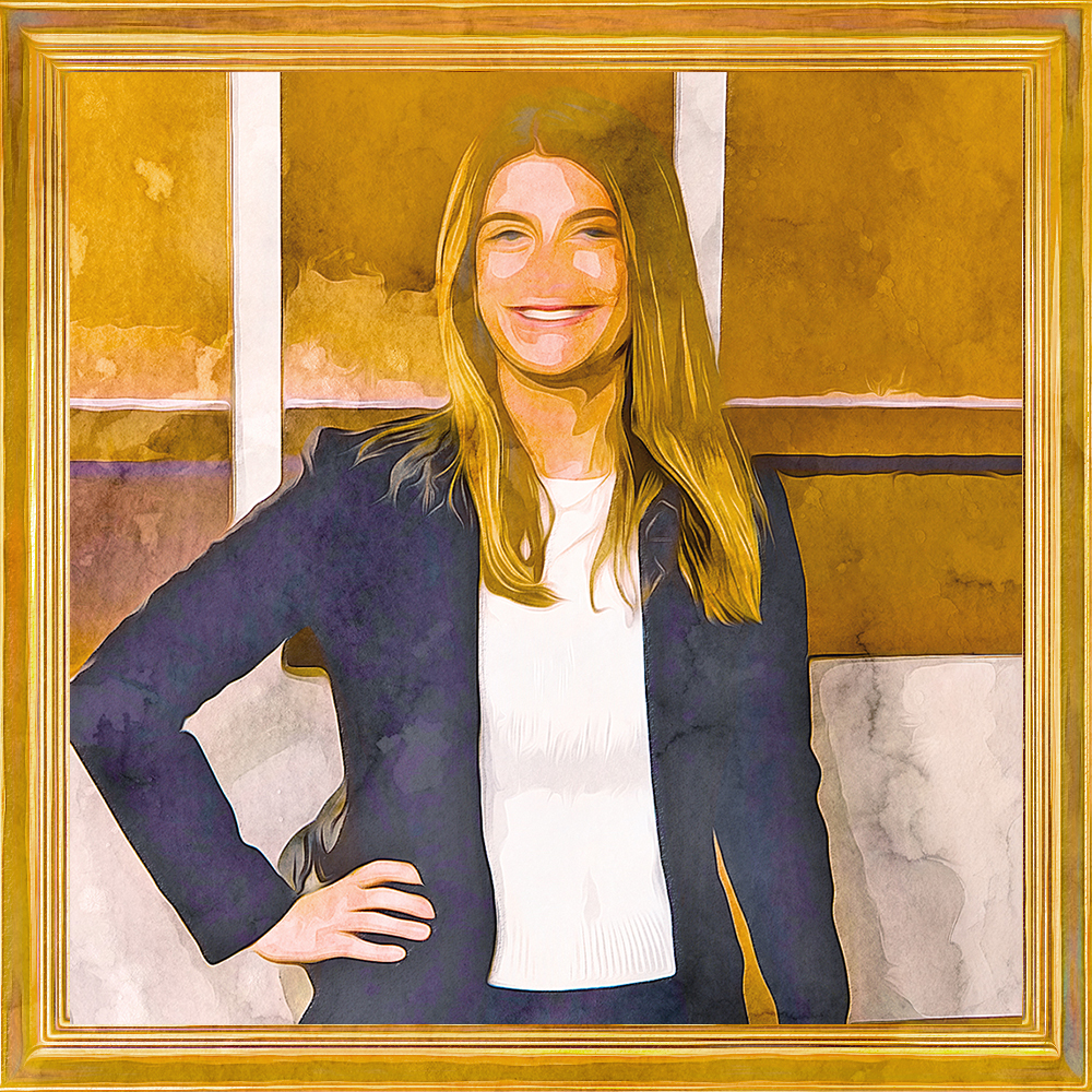 Gabrielle Cyr, MBA headshot painted